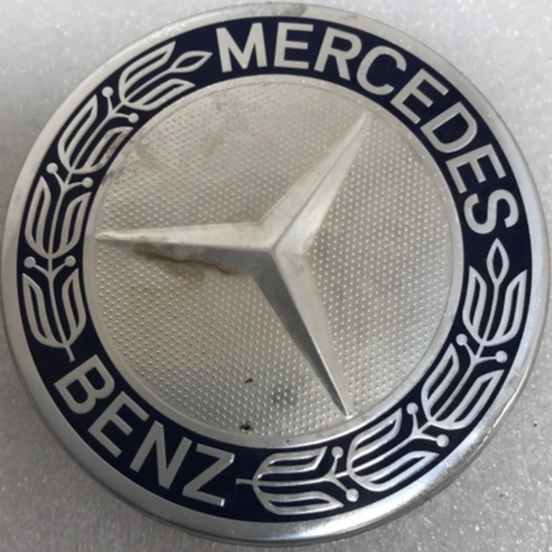Set of 4 Mercedes 75MM Classic Dark Blue Wheel Center Hub Caps AMG b43 ...