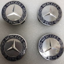 Load image into Gallery viewer, Set of 4 Mercedes-Benz 75MM Classic Dark Blue Wheel Center Hub Caps AMG 2062f474