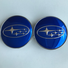 Load image into Gallery viewer, SET OF 2 Subaru Wheel Center Cap Blue 0707711c
