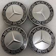 Load image into Gallery viewer, Set of 4 Mercedes 75MM Classic Dark Blue Wheel Center Hub Caps 47205fec