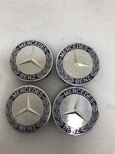 Load image into Gallery viewer, Set of 4 Mercedes 75MM Classic Dark Blue Wheel Center Hub Caps 56fb1998