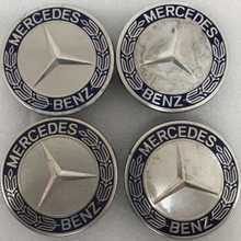 Load image into Gallery viewer, Set of 4 Mercedes 75MM Classic Dark Blue Wheel Center Hub Caps AMG a307ccc4