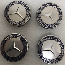 Load image into Gallery viewer, Set of 4 Mercedes 75MM Classic Dark Blue Wheel Center Hub Caps AMG d310b681
