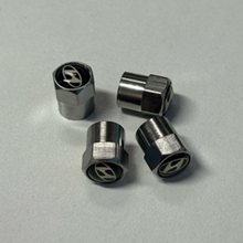 Load image into Gallery viewer, Set of 4 Hyundai Silver Wheel Stem Air Valve Caps 3266aa58