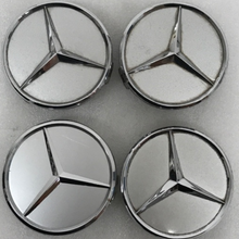 Load image into Gallery viewer, 4x for Mercedes-Benz Silver Wheel Center Hub Caps 75mm 24b9f49a
