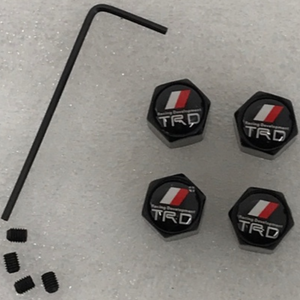Set of 4 TRD Racing Development Tire Valve Stem Caps For Car with key 60a8b953