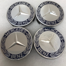 Load image into Gallery viewer, Set of 4 Mercedes 75MM Classic Dark Blue Wheel Center Hub Caps 5093bb96