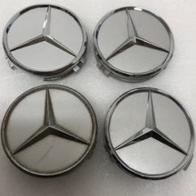 Load image into Gallery viewer, 4x for Mercedes-Benz Silver Wheel Center Hub Caps 75mm c20bfc2a