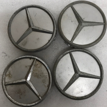 Load image into Gallery viewer, Set of 4 Mercedes-Benz Silver Wheel Center Hub Caps a7b13f44