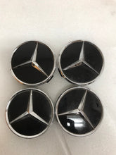 Load image into Gallery viewer, 4x Mercedes-Benz Matte Black Wheel Center Hub Caps 75mm 31f18487