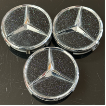 Load image into Gallery viewer, Set of 3 Mercedes-Benz Black Wheel Center Cap 75MM 2204000125 7303136e