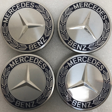 Load image into Gallery viewer, Set of 4 Mercedes 75MM Classic Dark Blue Wheel Center Hub Caps a333b0fe