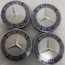 Load image into Gallery viewer, Set of 4 Mercedes 75MM Classic Dark Blue Wheel Center Hub Caps f364e4a5