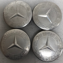 Load image into Gallery viewer, Set of 4 Mercedes 75MM Classic Silver Wheel Center Hub Caps AMG dd8b87a3