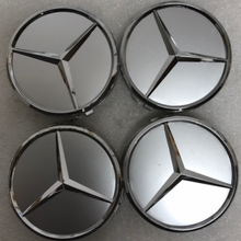 Load image into Gallery viewer, Set of 4 Mercedes-Benz Silver Wheel Center Hub Caps 9ef8b6c8