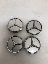 Load image into Gallery viewer, Set of 4 Mercedes-Benz Silver Wheel Center Hub Caps 75mm ac81056c