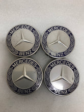 Load image into Gallery viewer, Set of 4 Mercedes 75MM Classic Dark Blue Wheel Center Hub Caps f7371363
