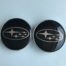 Load image into Gallery viewer, SET OF 2 Subaru Wheel Center Cap Black ce6db6d1