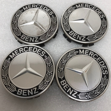 Load image into Gallery viewer, Set of 4 Mercedes 75MM Classic Dark Blue Wheel Center Hub Caps e796ba03