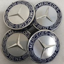 Load image into Gallery viewer, Set of 4 Mercedes 75MM Classic Dark Blue Wheel Center Hub Caps 82136df1
