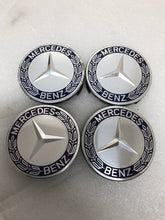 Load image into Gallery viewer, Set of 4 Mercedes 75MM Classic Dark Blue Wheel Center Hub Caps bc38e4ef
