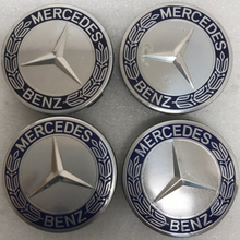 Load image into Gallery viewer, Set of 4 Mercedes 75MM Classic Dark Blue Wheel Center Hub Caps AMG b49527de