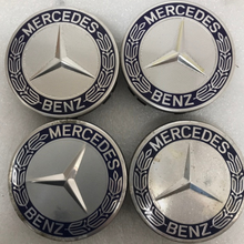 Load image into Gallery viewer, Set of 4 Mercedes-Benz 75MM Classic Dark Blue Wheel Center Hub Caps 1ed41085