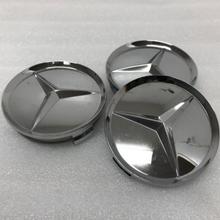 Load image into Gallery viewer, SET OF 3 Mercedes Benz CHROME CENTER CAPS A1714000125 a8368d4f