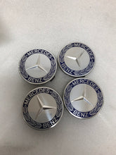 Load image into Gallery viewer, Set of 4 Mercedes 75MM Classic Dark Blue Wheel Center Hub Caps a6981ca9