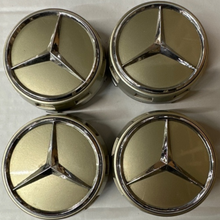 Load image into Gallery viewer, SET OF 4 MERCEDES BENZ WHEEL CENTER CAPS HUBCAPS 75MM ef856217