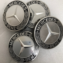 Load image into Gallery viewer, Set of 4 Mercedes-Benz 75MM Dark Blue Wheel Center Hub Caps 9be888ac