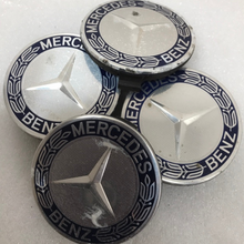 Load image into Gallery viewer, Set of 4 Mercedes 75MM Classic Dark Blue Wheel Center Hub Caps 202c1b87