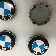 Load image into Gallery viewer, BMW  Blue White 56mm Wheel Center Caps Set of 4 For BMW b79d1e27