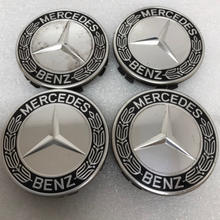 Load image into Gallery viewer, Set of 4 Mercedes 75MM Classic Dark Blue Wheel Center Hub Caps e796ba03