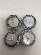 Load image into Gallery viewer, Set of 4 Mercedes 75MM Classic Dark Blue Wheel Center Hub Caps 023ee202