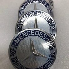 Load image into Gallery viewer, Set of 4 Mercedes 75MM Classic Dark Blue Wheel Center Hub Caps 89f014db