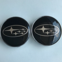 Load image into Gallery viewer, SET OF 2 Subaru Wheel Center Cap Black ce6db6d1