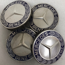 Load image into Gallery viewer, Set of 4 Mercedes 75MM Classic Dark Blue Wheel Center Hub Caps c205a572