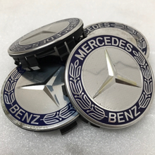 Load image into Gallery viewer, Set of 4 Mercedes-Benz 75MM Classic Dark Blue Wheel Center Hub Caps 1ed41085