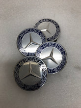 Load image into Gallery viewer, Set of 4 Mercedes 75MM Classic Dark Blue Wheel Center Hub Caps a6981ca9