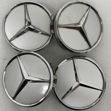 Load image into Gallery viewer, 4x for Mercedes-Benz Silver Wheel Center Hub Caps 75mm 24b9f49a