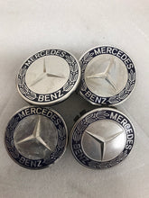 Load image into Gallery viewer, Set of 4 Mercedes 75MM Classic Dark Blue Wheel Center Hub Caps 950db973