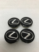 Load image into Gallery viewer, Set of 4 Lexus BLACK 62mm Center Caps 71A104-0010 14e2543b