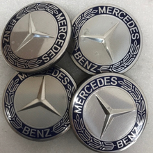 Load image into Gallery viewer, Set of 4 Mercedes 75MM Classic Dark Blue Wheel Center Hub Caps AMG b49527de