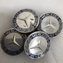 Load image into Gallery viewer, Set of 4 Mercedes 75MM Classic Dark Blue Wheel Center Hub Caps 05915b16
