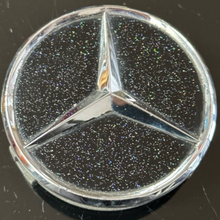 Load image into Gallery viewer, Set of 3 Mercedes-Benz Black Wheel Center Cap 75MM 2204000125 7303136e