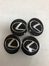Load image into Gallery viewer, Set of 4 Lexus BLACK 62mm Center Caps 71A104-0010 dad08ab5