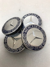 Load image into Gallery viewer, Set of 4 Mercedes 75MM Classic Dark Blue Wheel Center Hub Caps a479f9f8