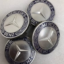Load image into Gallery viewer, Set of 4 Mercedes 75MM Classic Dark Blue Wheel Center Hub Caps 560f8fcc