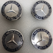Load image into Gallery viewer, Set of 4 Mercedes-Benz 75MM Classic Dark Blue Wheel Center Hub Caps AMG 2062f474